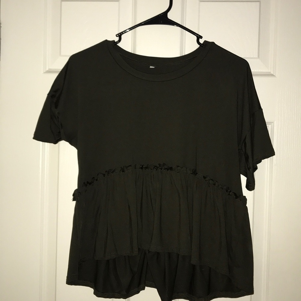 Green babydoll top